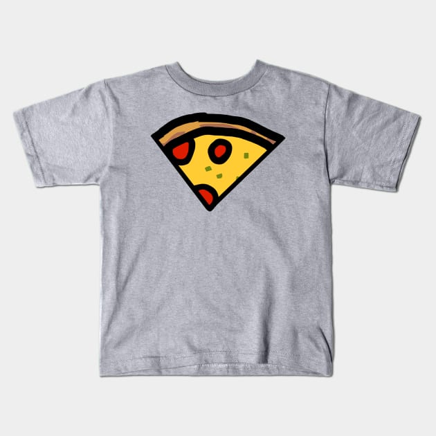 Slice of Pi Day Pizza Kids T-Shirt by ellenhenryart